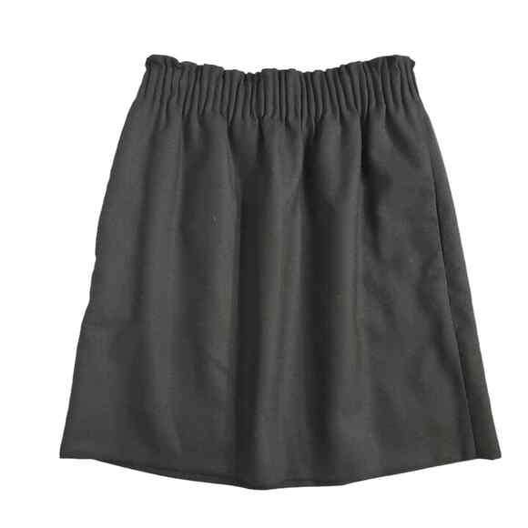 J. Crew Womens Skirt Size 00 Wool Sidewalk Black Lined Elastic Waist Pockets - Picture 1 of 8